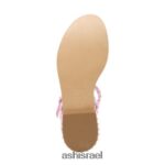 ⁦לשחק סנדל שטוח משובץ גוונים נשים 80RTXL58 ASH סנדלים ורד קריסטל⁩ – תמונה ⁦2⁩