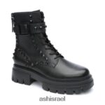 מגף קרב משובץ lucas studs נשים 80RTXL88 ASH מגפיים שָׁחוֹר