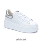נעל פלטפורמה מתכתית של moby נשים 80RTXL24 ASH נעלי ספורט כסף לבן