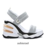 ⁦סנדל טריז לפלטפורמת קוסמוס נשים 80RTXL34 ASH סנדלים כסף לבן⁩ – תמונה ⁦4⁩