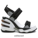 ⁦סנדל טריז לפלטפורמת קוסמוס נשים 80RTXL35 ASH סנדלים כסף שחור⁩ – תמונה ⁦4⁩