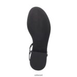 ⁦סנדל משובץ מסיבה נשים 80RTXL50 ASH סנדלים שָׁחוֹר⁩ – תמונה ⁦2⁩