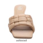 ⁦סנדל עקב חתלתול ארוג קים נשים 80RTXL84 ASH סנדלים עור⁩ – תמונה ⁦3⁩