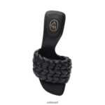 ⁦סנדל שמלה ארוג ורדים נשים 80RTXL63 ASH סנדלים שָׁחוֹר⁩ – תמונה ⁦6⁩