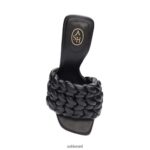 ⁦סנדל שמלה ארוג של סרינה נשים 80RTXL77 ASH סנדלים שָׁחוֹר⁩ – תמונה ⁦6⁩