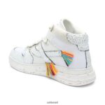 ⁦פרקר rainbow נעלי ספורט גבוהות נשים 80RTXL16 ASH נעלי ספורט לבן/רב צבעים⁩ – תמונה ⁦5⁩